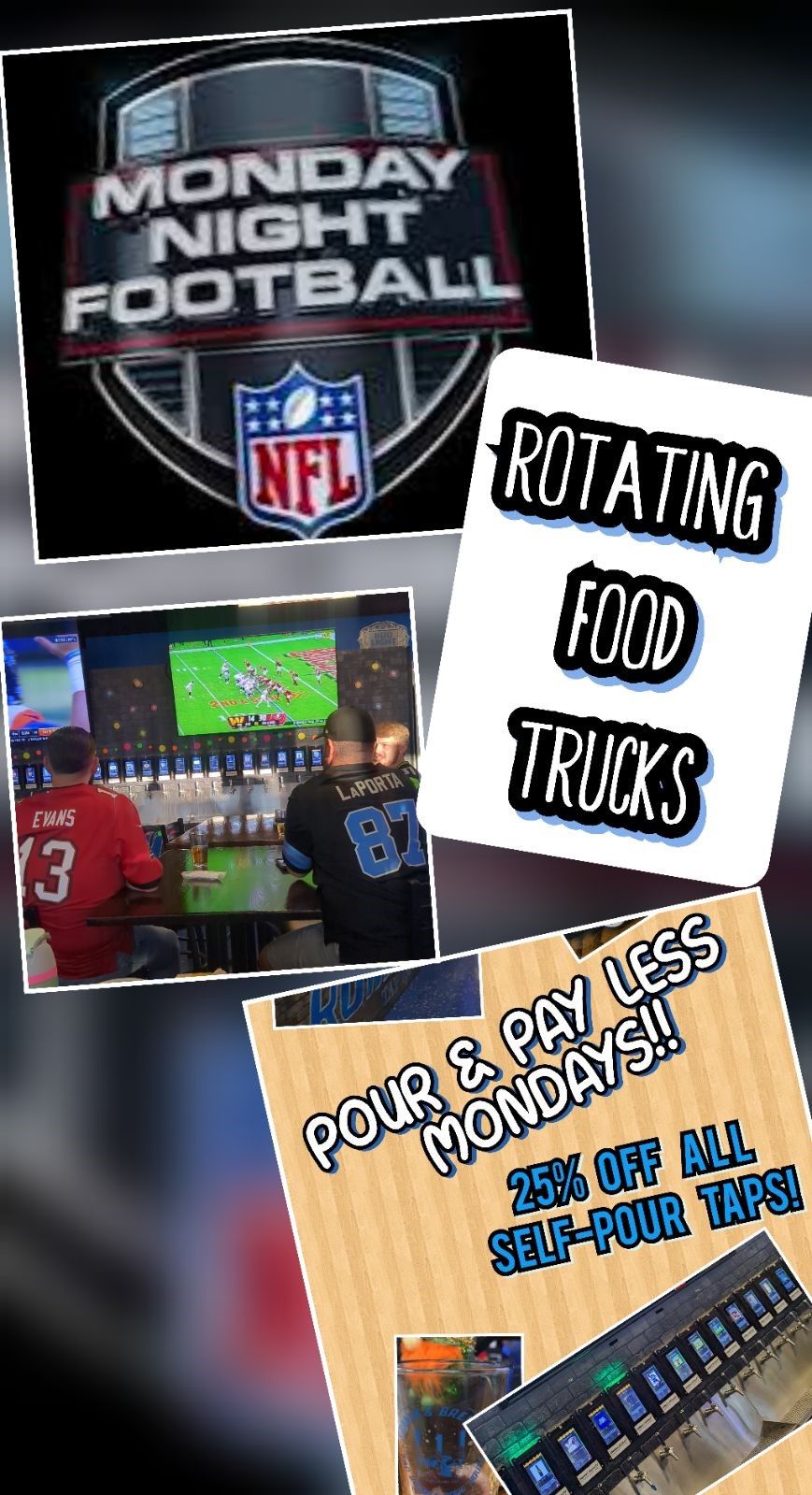 \u2665 FOOD TRUCK \u2665 MONDAY NIGHT FOOTBALL \u2665 25% OFF ALL TAPS \u2665