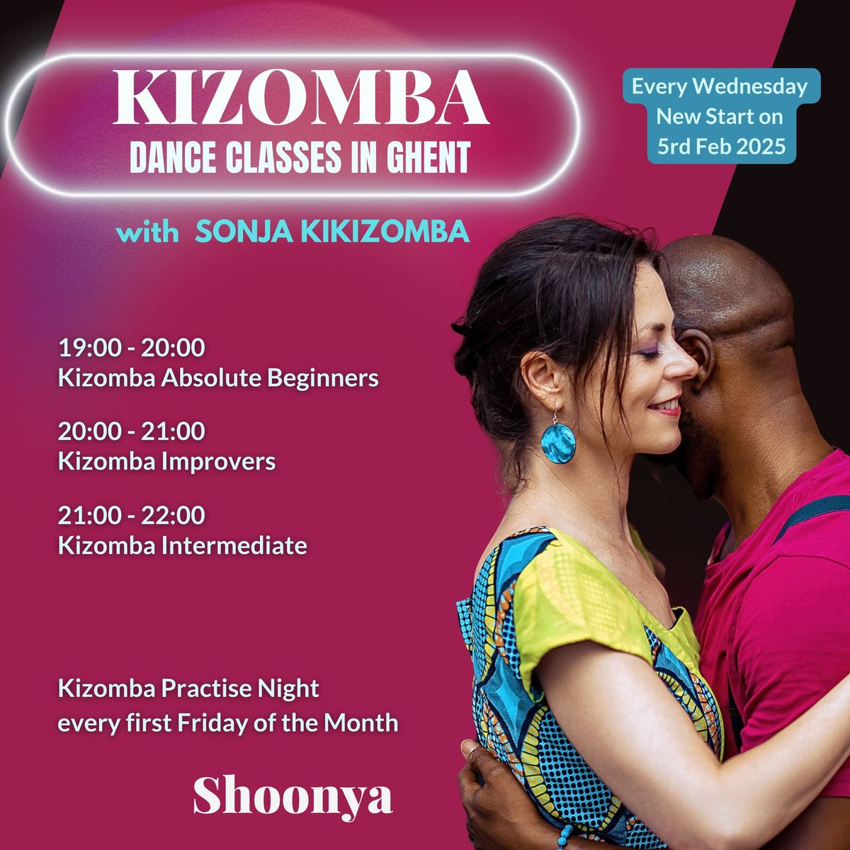 Kizomba in Gent with Sonja KikiZomba - FREE Trial Class on 19 Jan