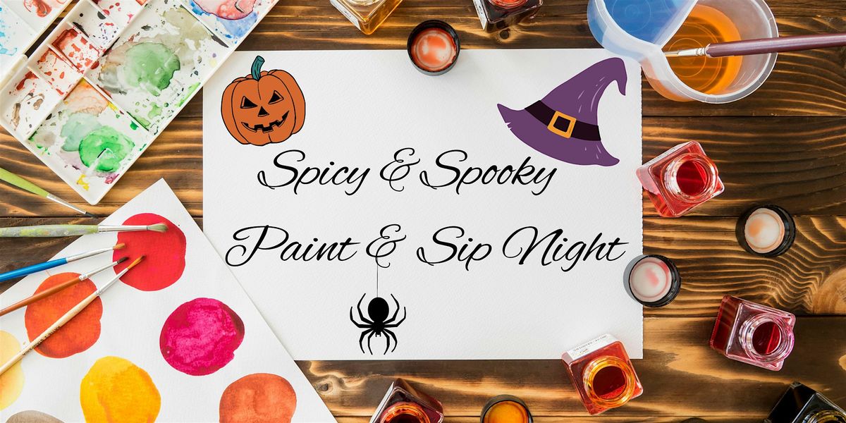 Spicy & Spooky - Paint & Sip Night at Caf\u00e9 Coraz\u00f3n