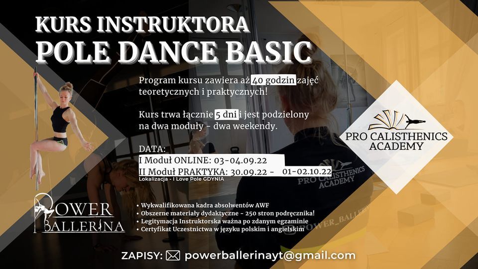 Kurs Instruktora Pole Dance Basic Ulica Antoniego Abrahama 41 81 366 Gdynia Polska 3 2176