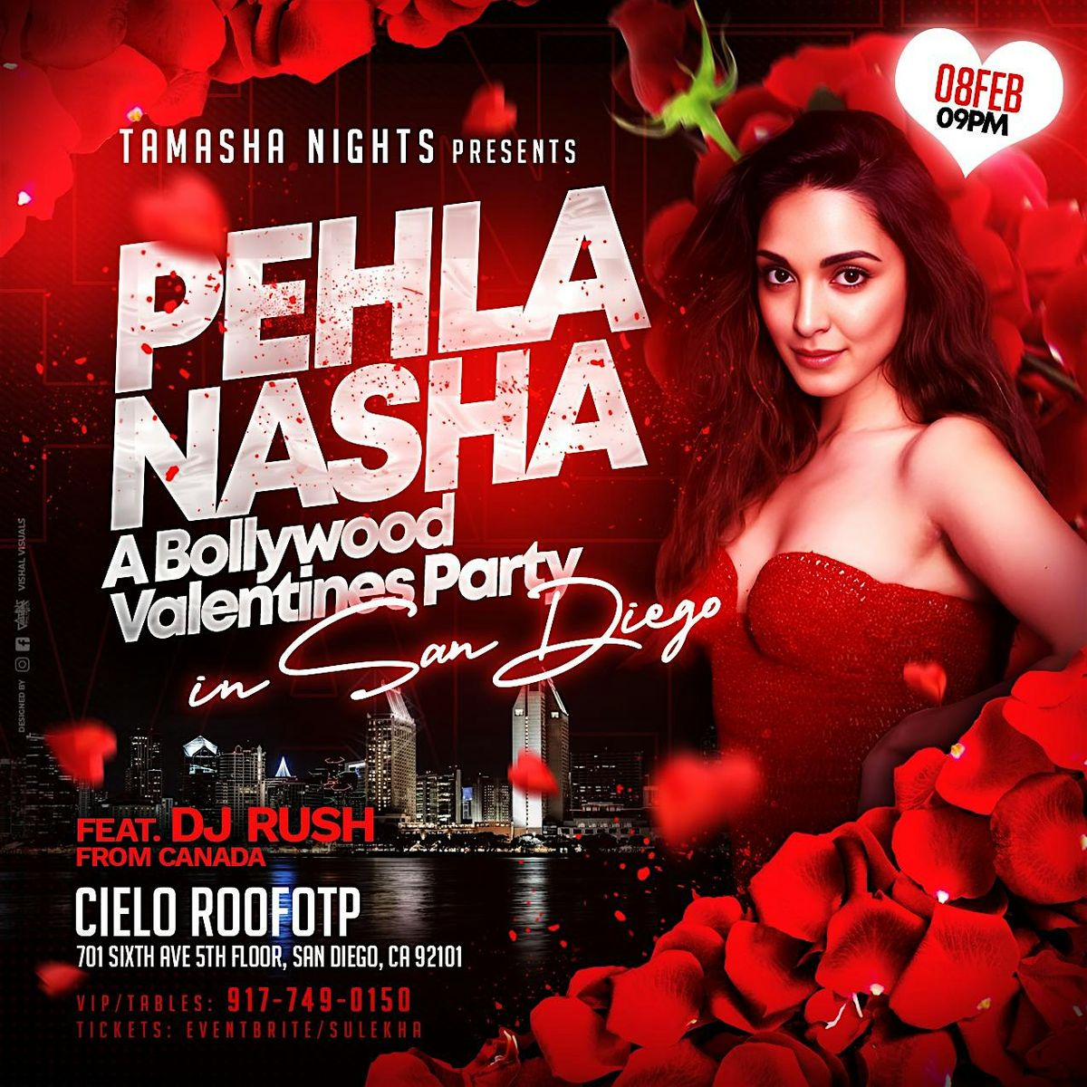 SAN DIEGO BOLLYWOOD VALENTINES PARTY @CIELO ROOFTOP