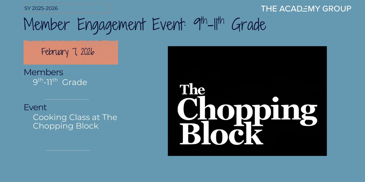 AG Member Engagement Event: Cooking Class (9th-11th)