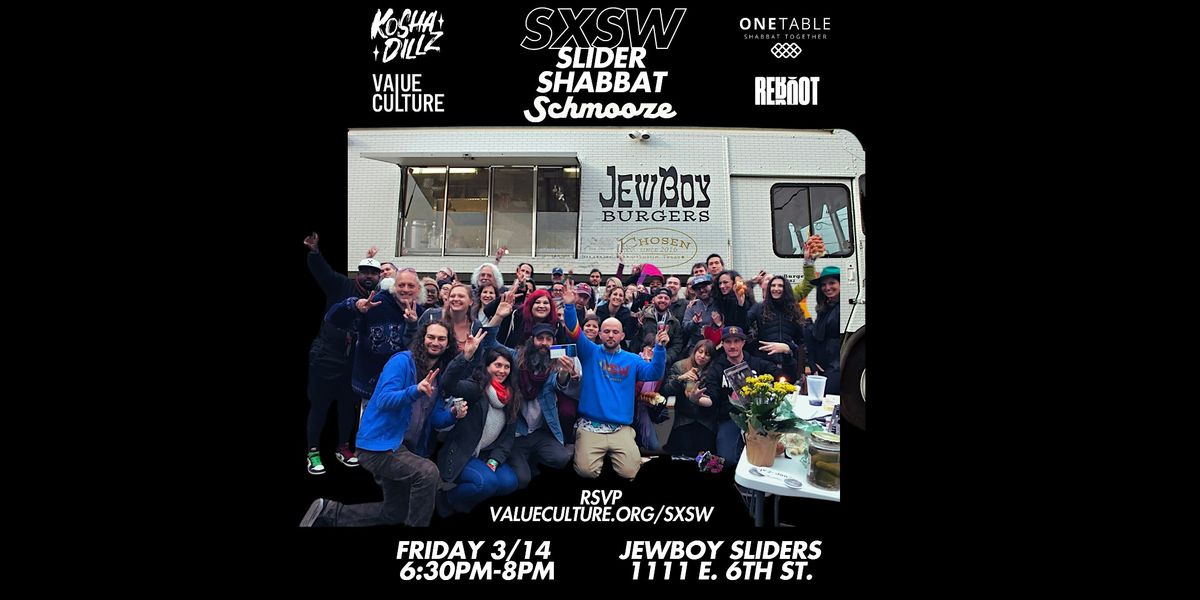 SXSW Slider Shabbat Schmooze at JewBoy Sliders with Kosha Dillz!