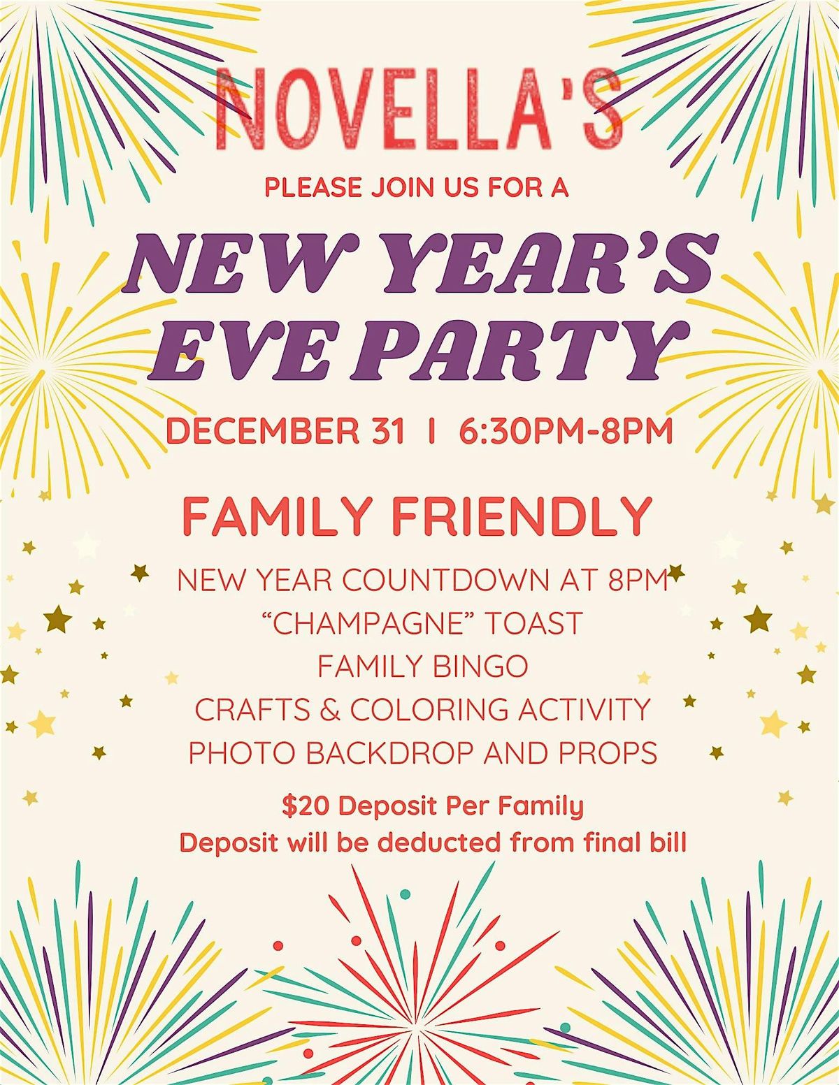 Family Friendly New Year's Eve Party