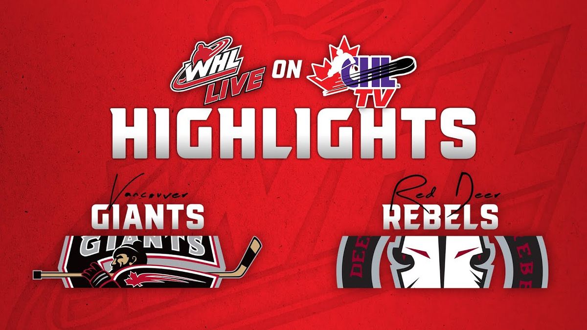Red Deer Rebels at Vancouver Giants at Langley Events Centre