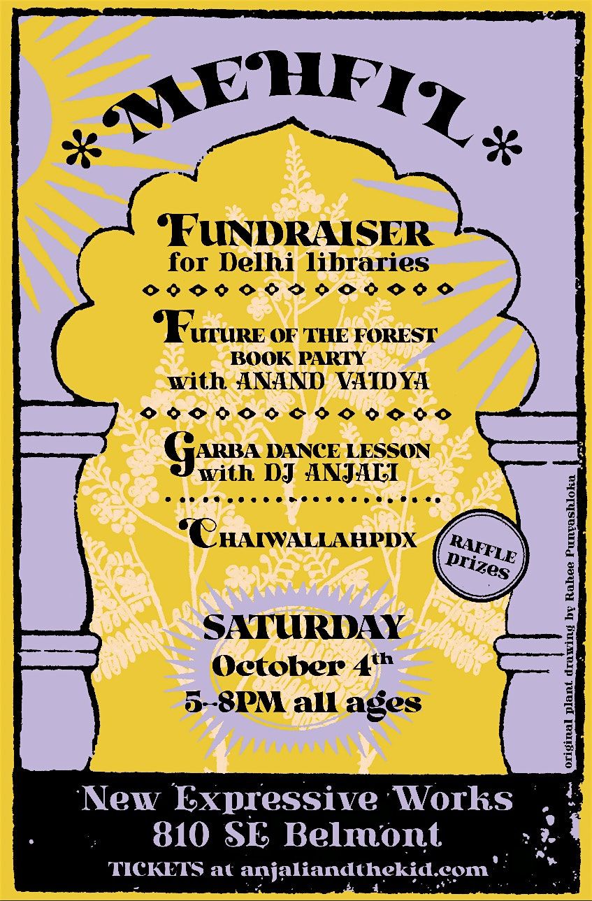 MEHFIL Fundraiser for Delhi libraries w\/ DJ Anjali & Anand Vaidya