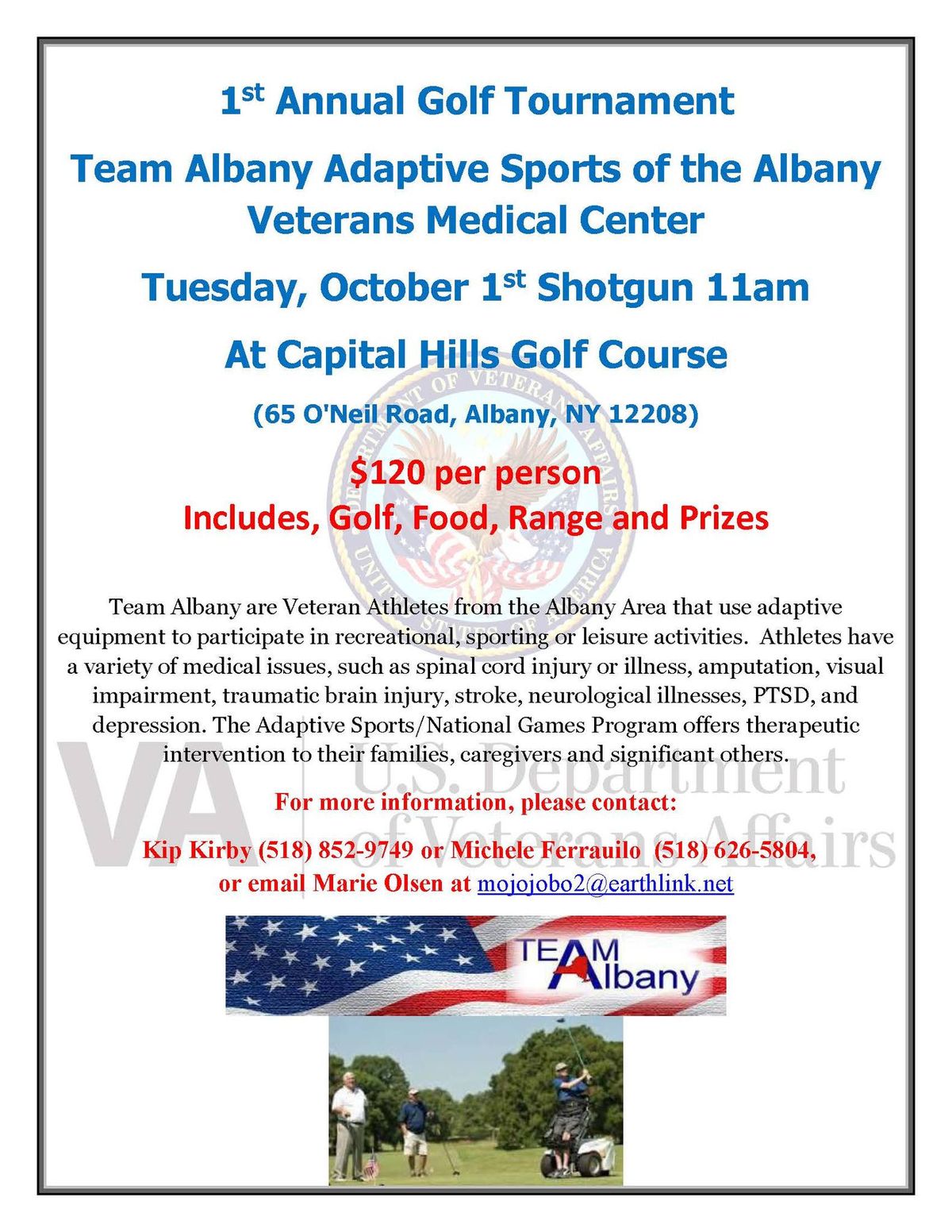 Stratton VA's Team Albany Adaptive Sports Golf Trouney