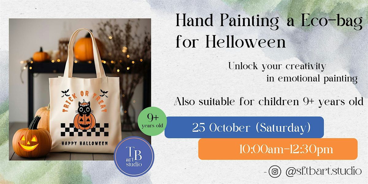 Sip&paint  Halloween Tote Bag Painting Class  for Halloween