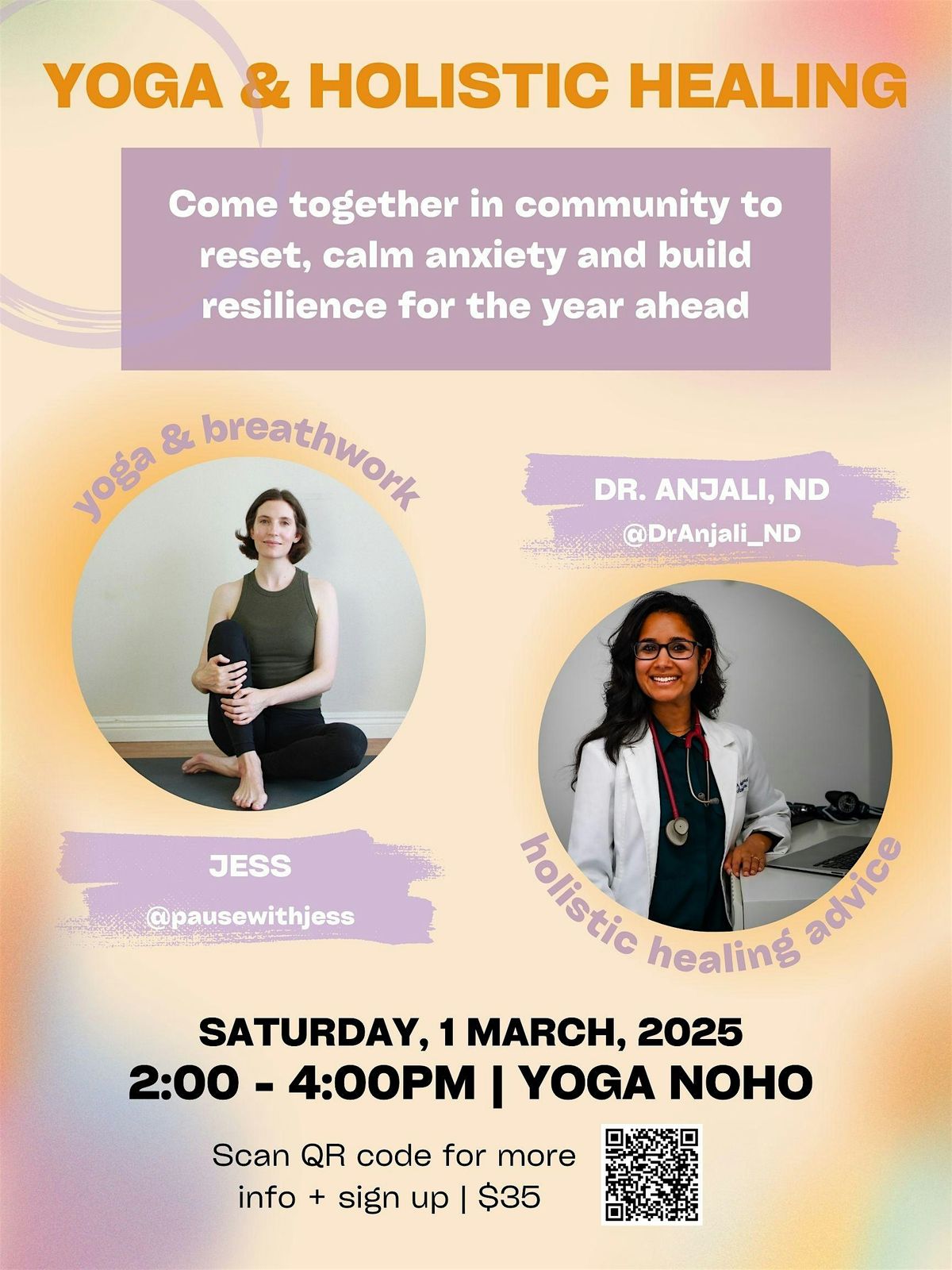 Yoga & Holistic Healing with Dr. Anjali Kasunich and Jess Dawson