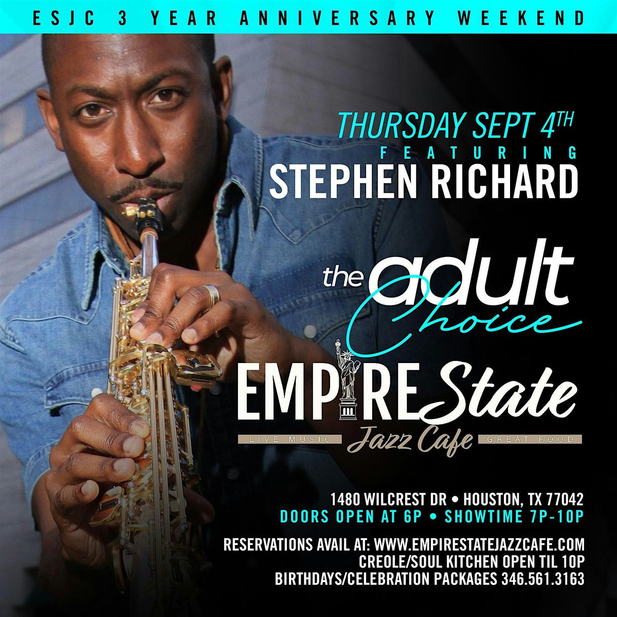 9\/4 - Empire State Jazz Cafe 3yr Anniversary Celebration w\/ Stephen Richard