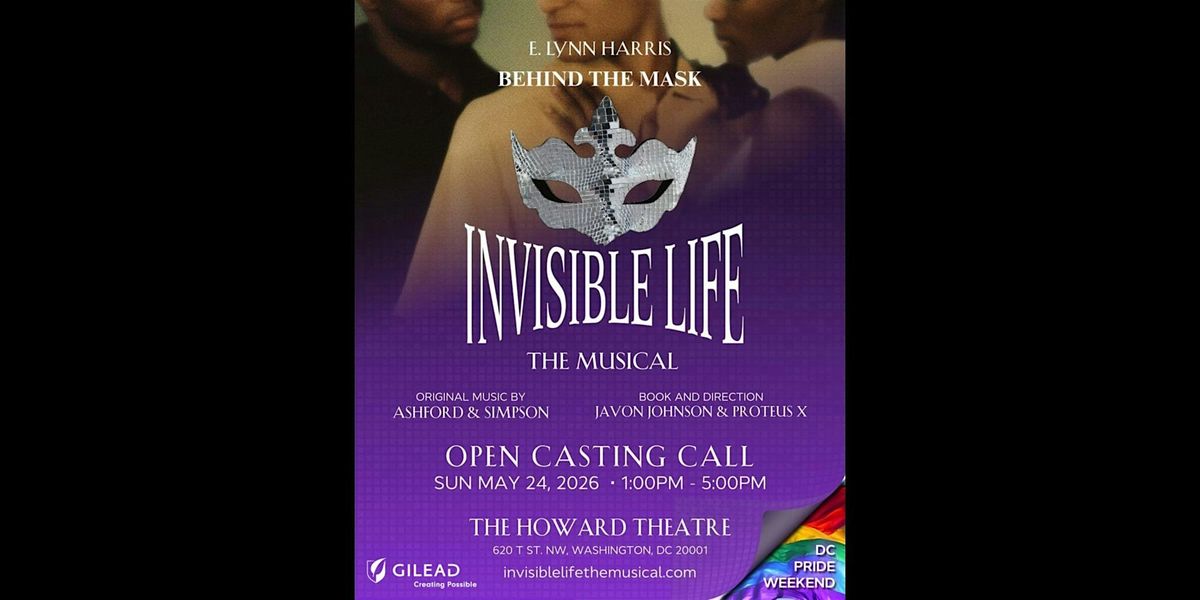 DC Black Pride: Casting Call for E. Lynn Harris Invisible Life:The Musical