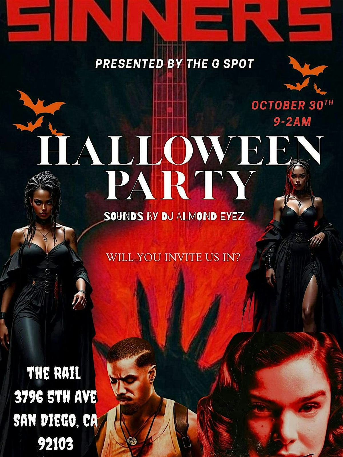 SINNERS THEMED LESBIAN HALLOWEEN PARTY - SAN DIEGO CA