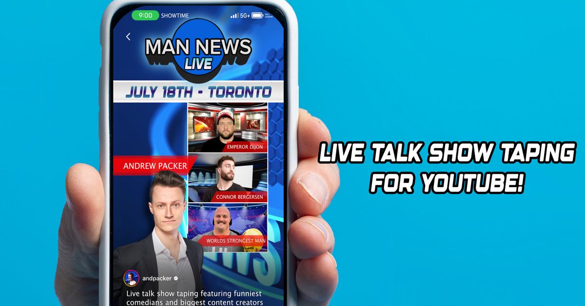 MAN NEWS LIVE TORONTO: Talk Show Taping for Youtube