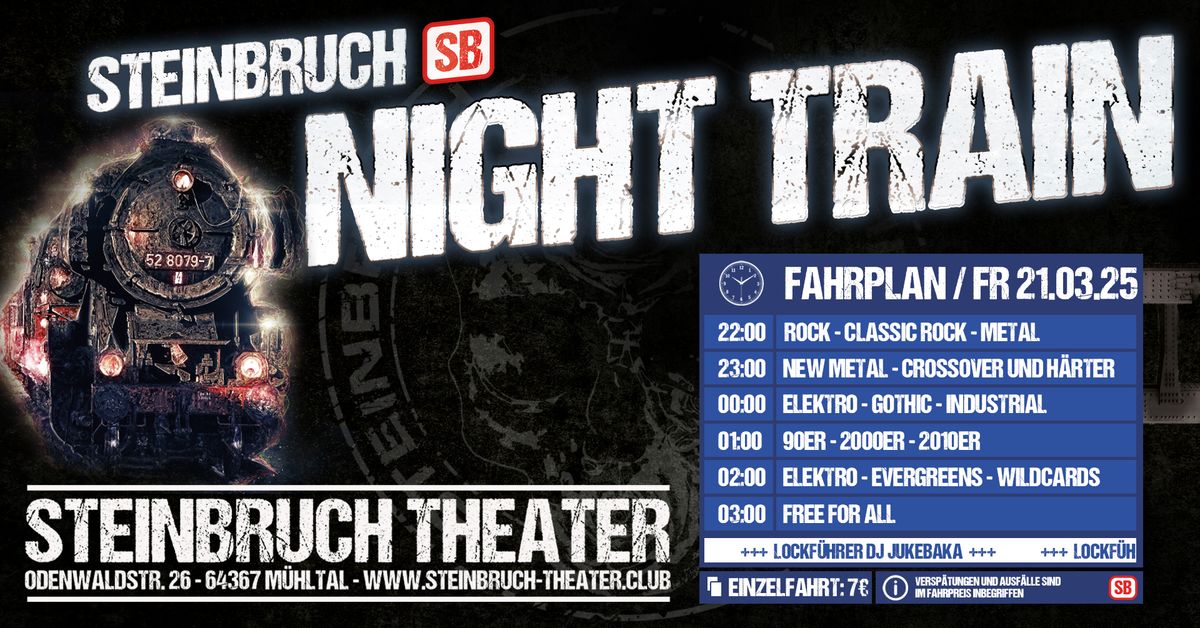 Steinbruch Night Train mit DJ Jukebaka