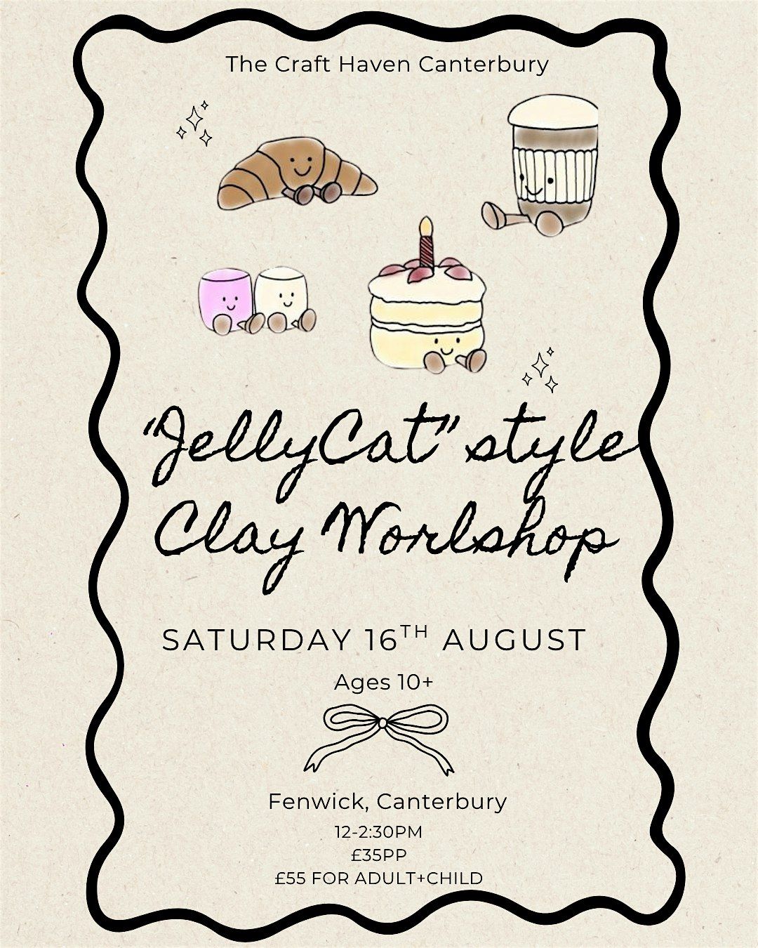 \u201cJellycat\u201d Style Clay Workshop at Fenwick, Canterbury
