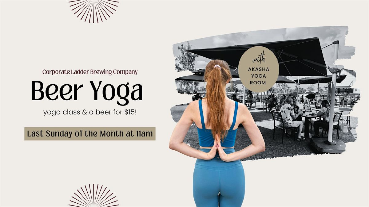 Beer Yoga in the Beer Garden