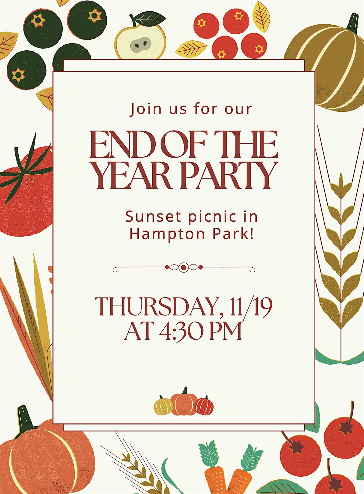 End of the Year Party: Picnic in the Park