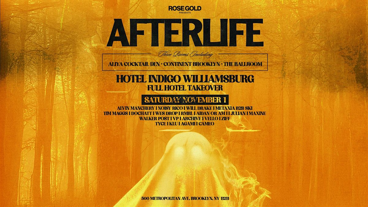 AFTERLIFE at the Hotel Indigo Williamsburg - 11\/1