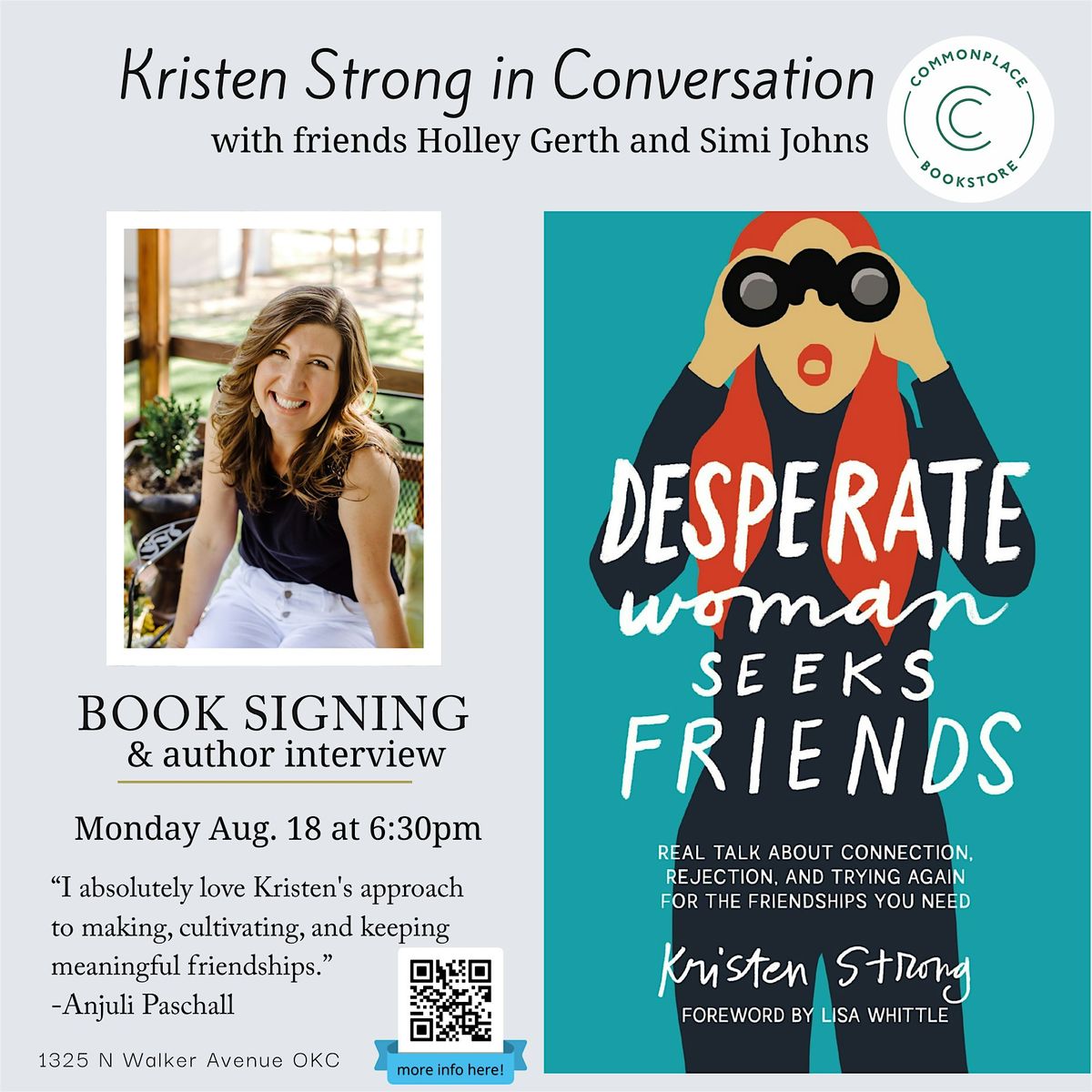 Desperate Woman Seeks Friends Author Event