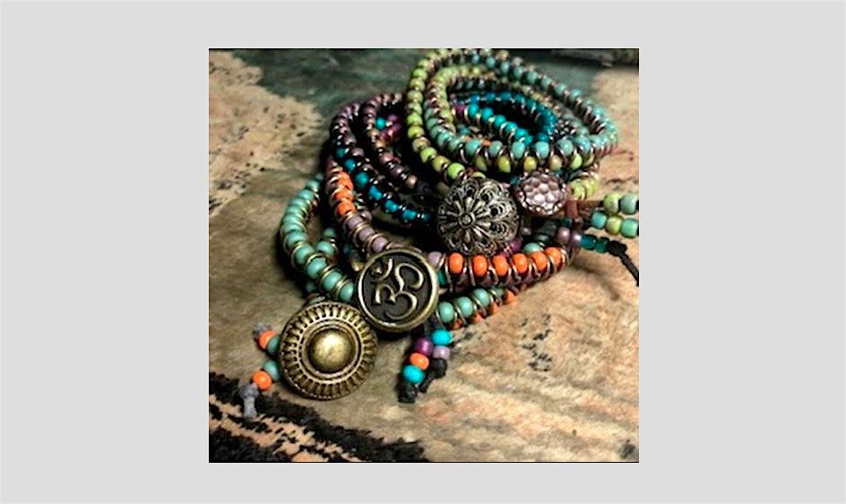 Metal and Glass Wrap Bracelets