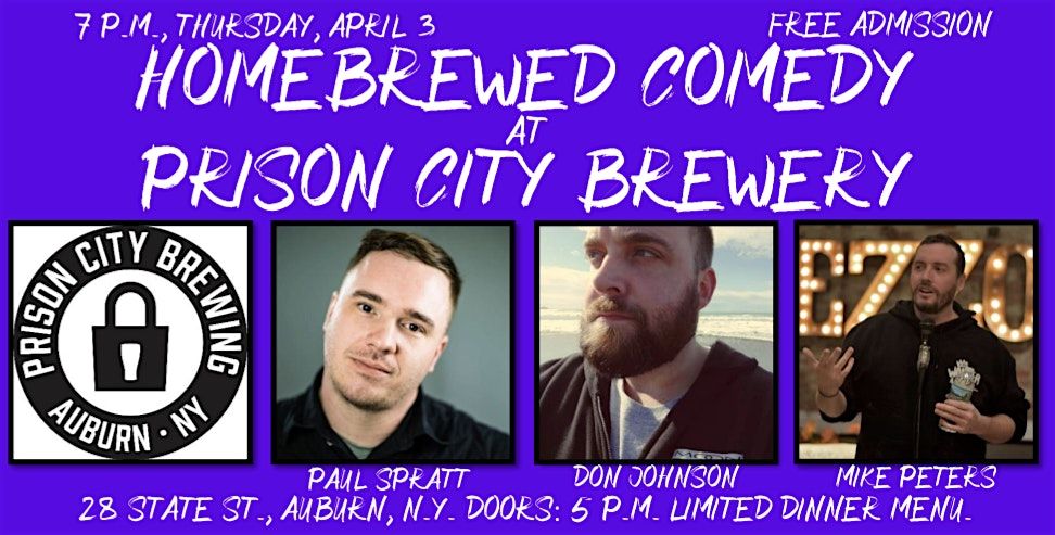 Homebrewed Comedy at Pr*son City Brewery