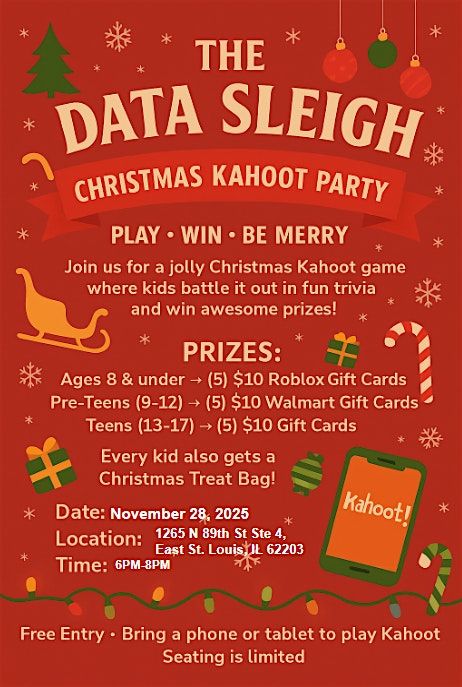 The Data Sleigh: Christmas Kahoot Party