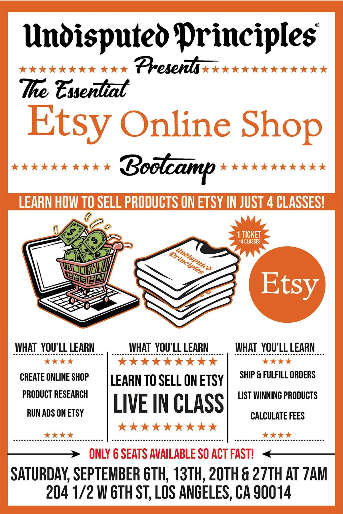 Etsy Bootcamp: Launch Your Online Shop in 4 Saturdays