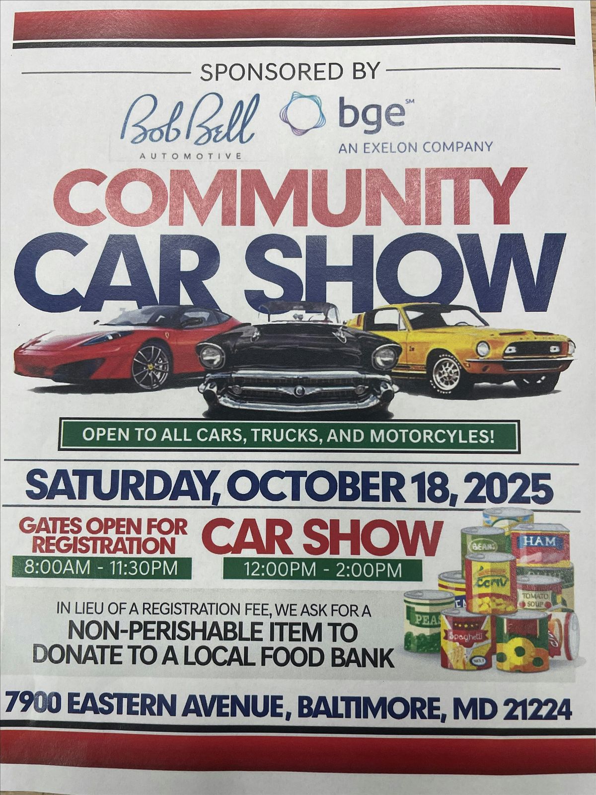Bob Bell & BGE Present Community Car Show