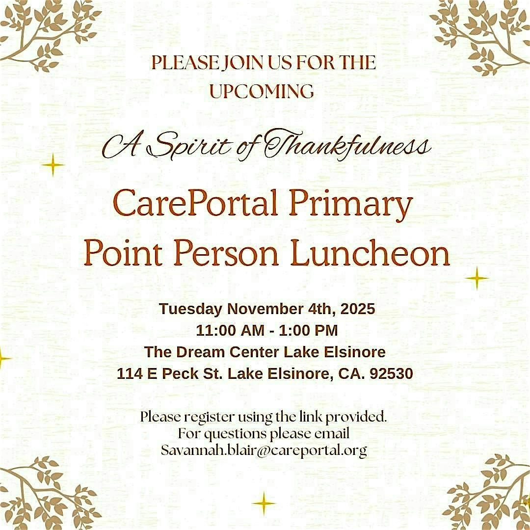 Riverside County Primary Point Person Luncheon