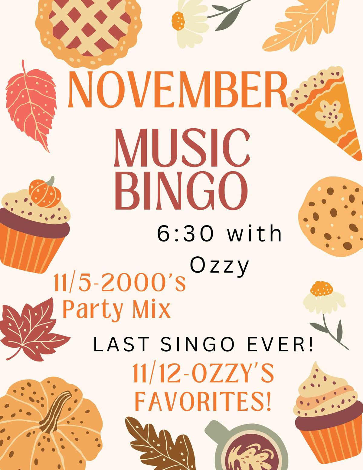 Last Music Bingo - Ozzy Favorite