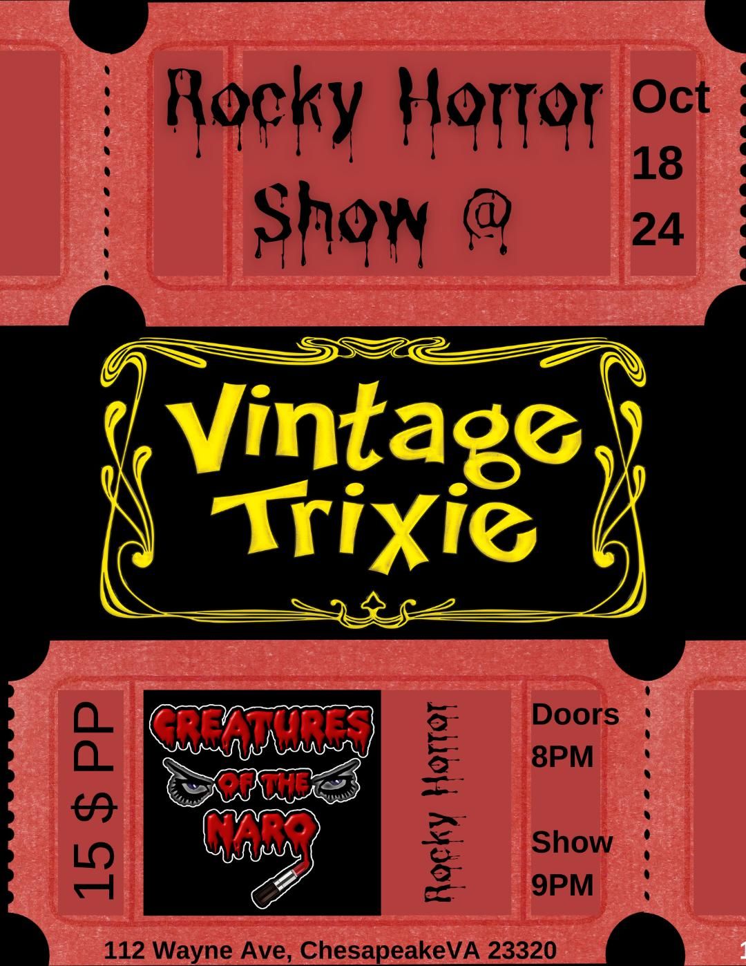 Rocky Horror Picture Show at Vintage Trixie