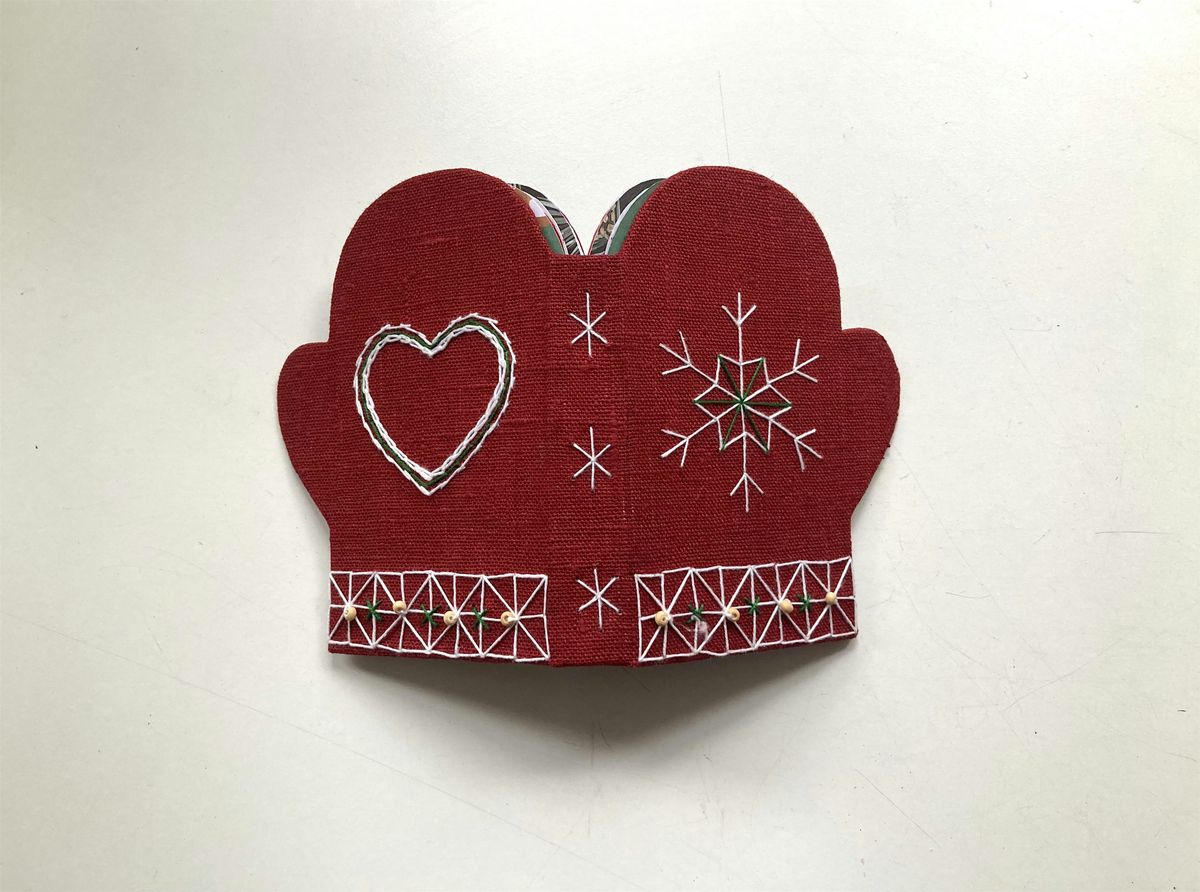 CHRISTMAS MITTENS - In-Person Bookbinding Festive Workshop Worcestershire