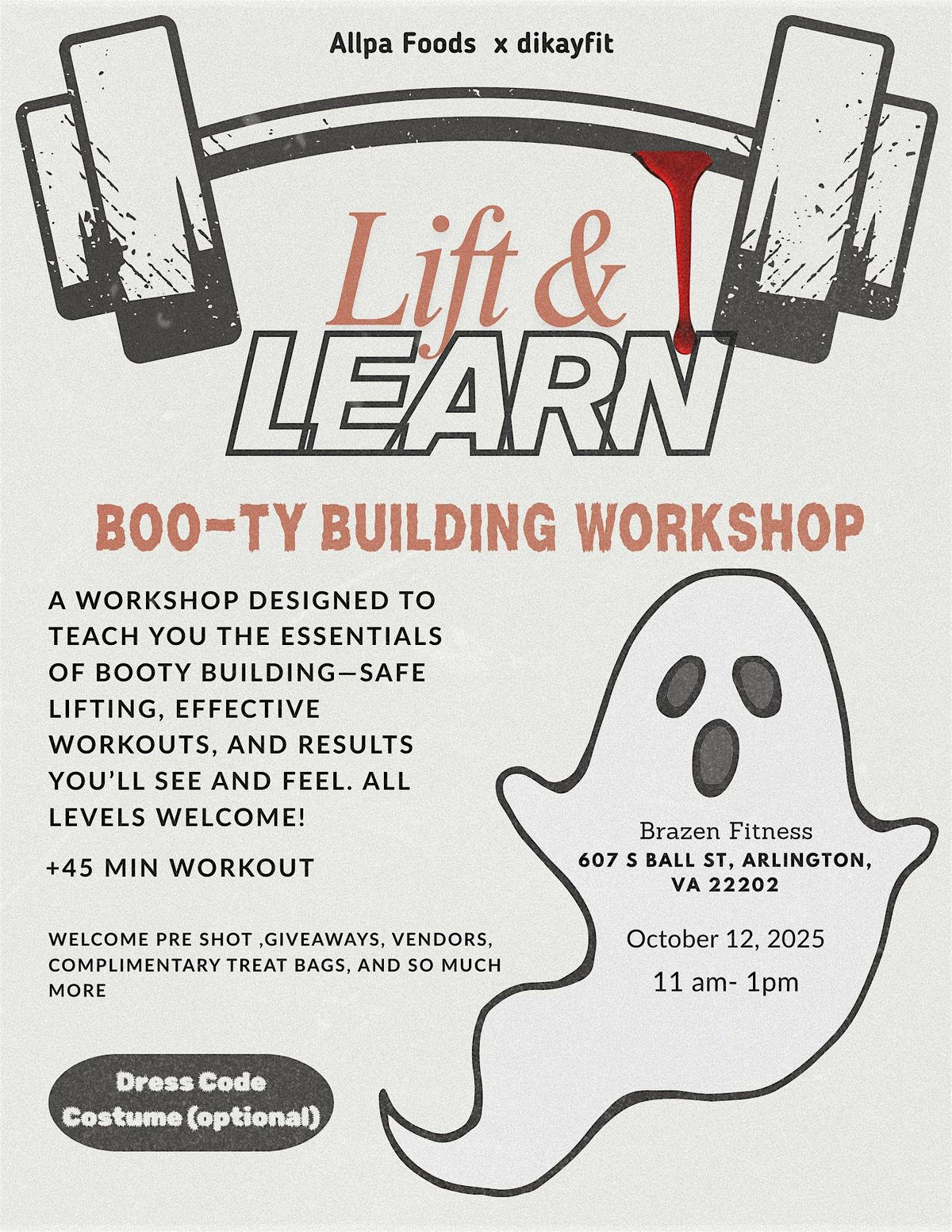 Lift & Learn- BOO-ty Workshop