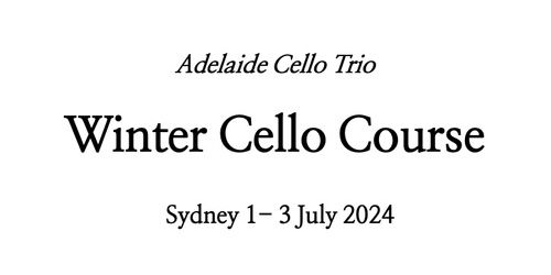 Winter Cello Course