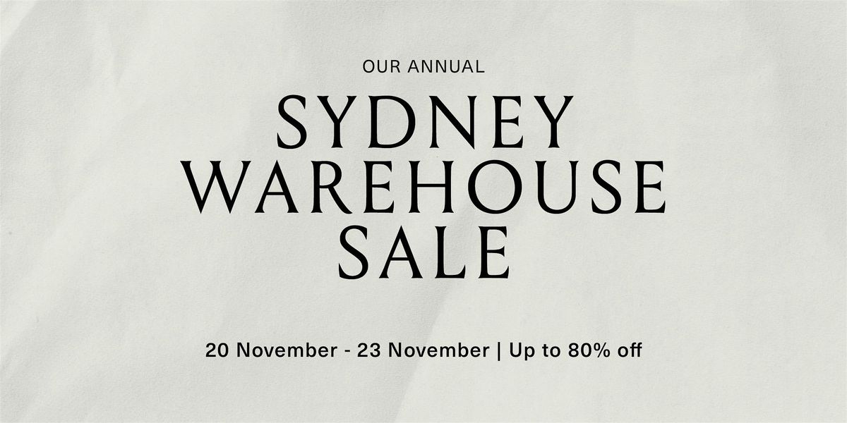 Sydney Warehouse Sale