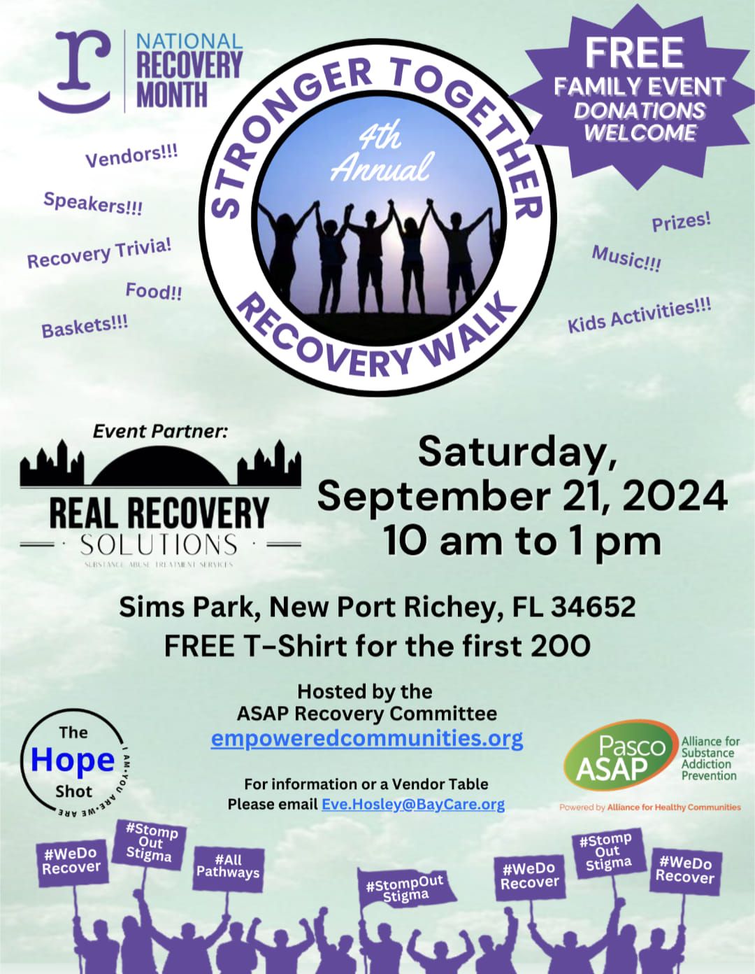 Fourth Annual Stronger Together Recovery Walk