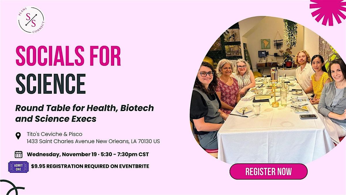November Socials for Science: Round Table for Health, Biotech and Science
