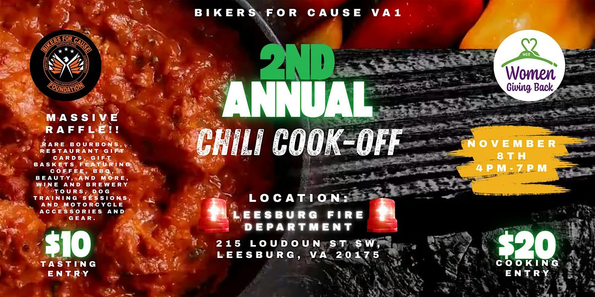 Bikers For Cause VA1: 2nd Annual Chili Cook-Off for  Woman Giving Back