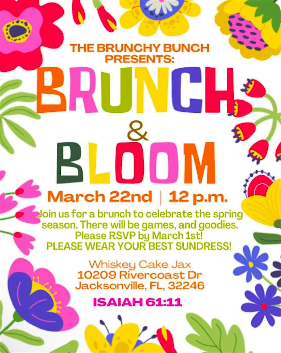 BRUNCH AND BLOOM WOMEN\u2019S BRUNCH