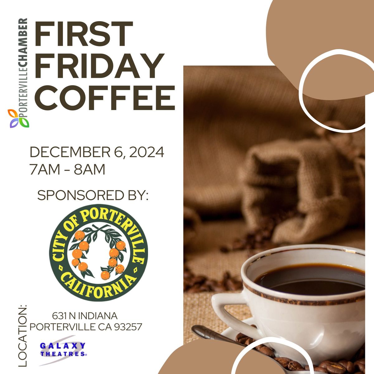 First Friday Coffee Sponsored by The City of Porterville