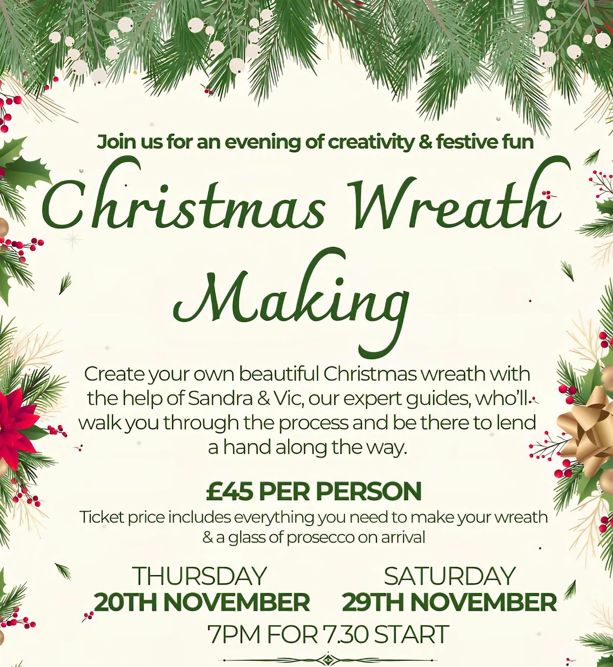 Christmas Wreath Making Night