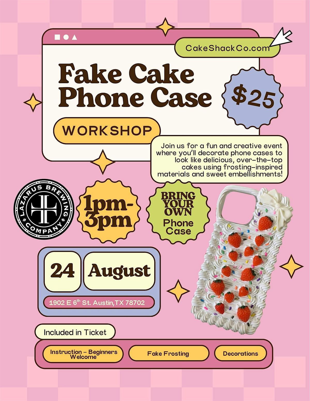 Fake Cake Phone Case Workshop