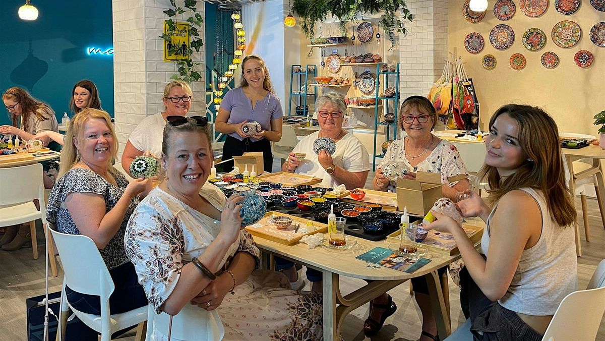 Mosaic Art Classes Charlotte: Turkish Lamp Workshop