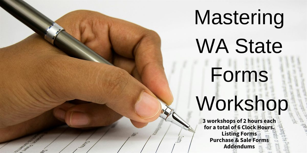 Mastering Forms WA State Real Estate Forms P&S forms