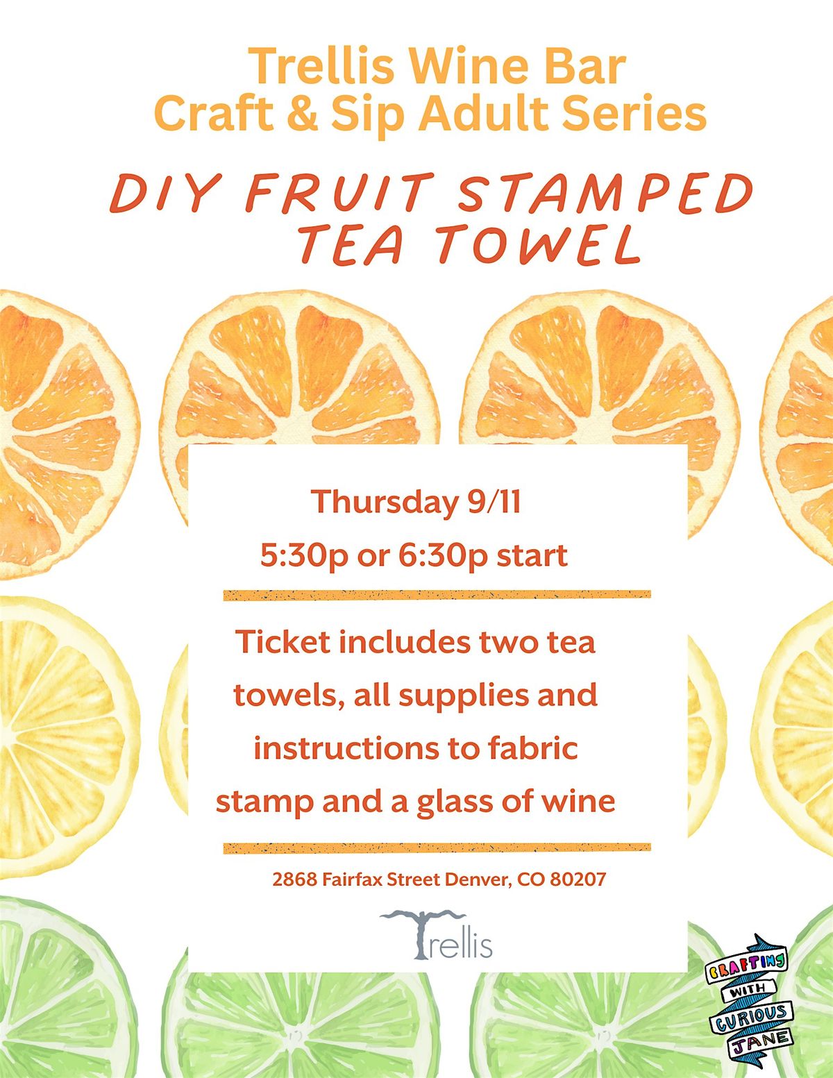 Craft & Sip: DIY Fruit Stamped Tea Towels