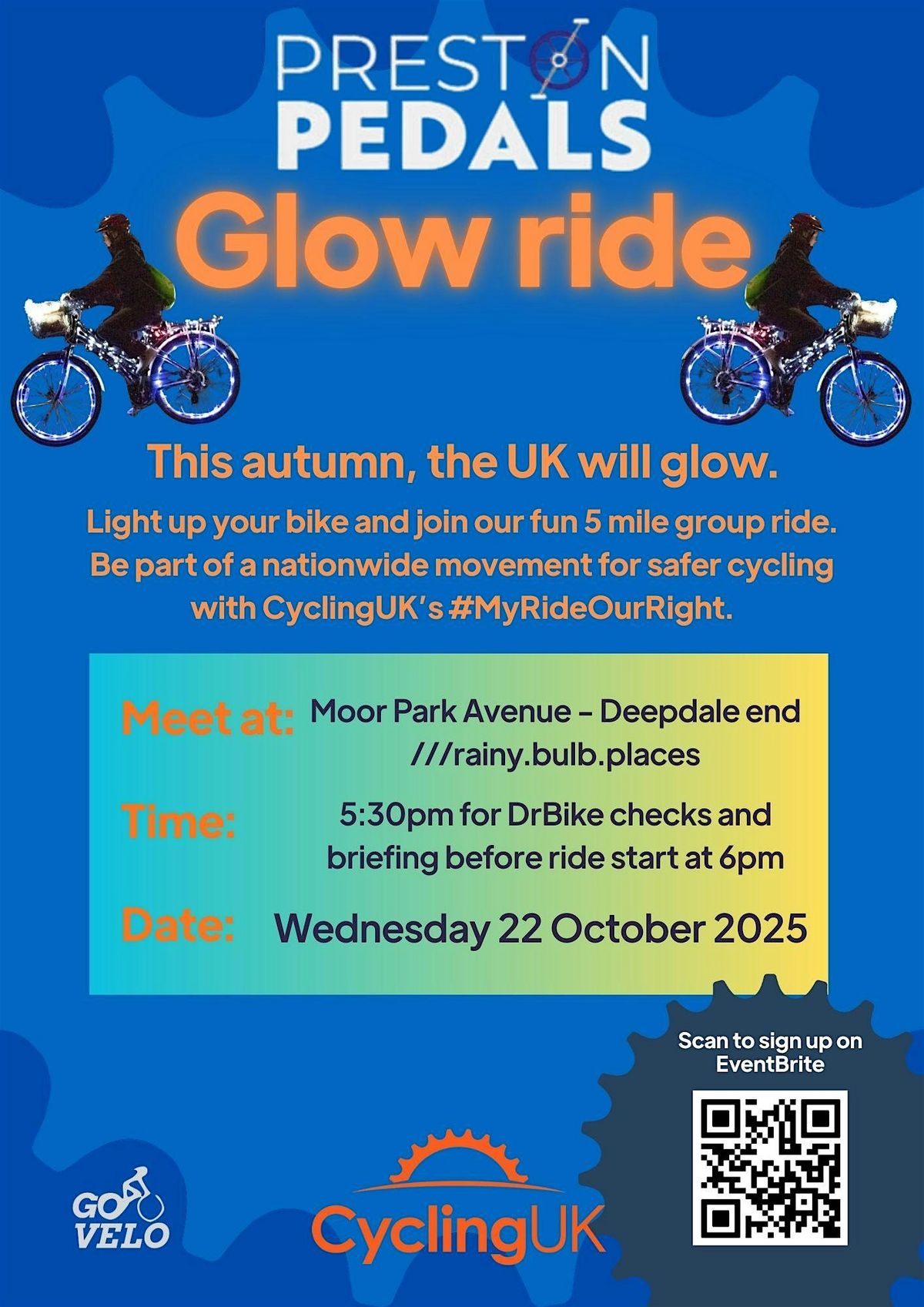 Preston's Glow Ride - Light up the Night!
