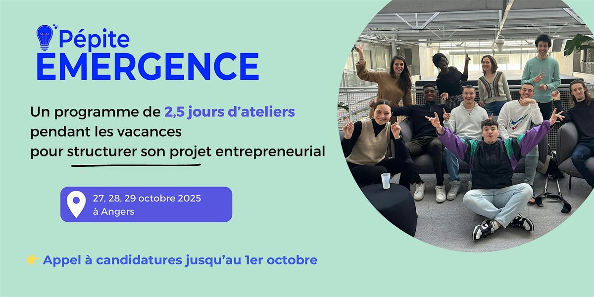 [ANGERS] Workshop Emergence les 28 - 29- 30 octobre