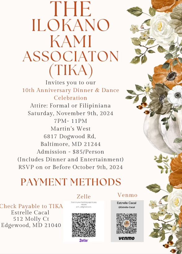 The Ilokano Kami Association( TIKA) 10th Anniversary Celebration