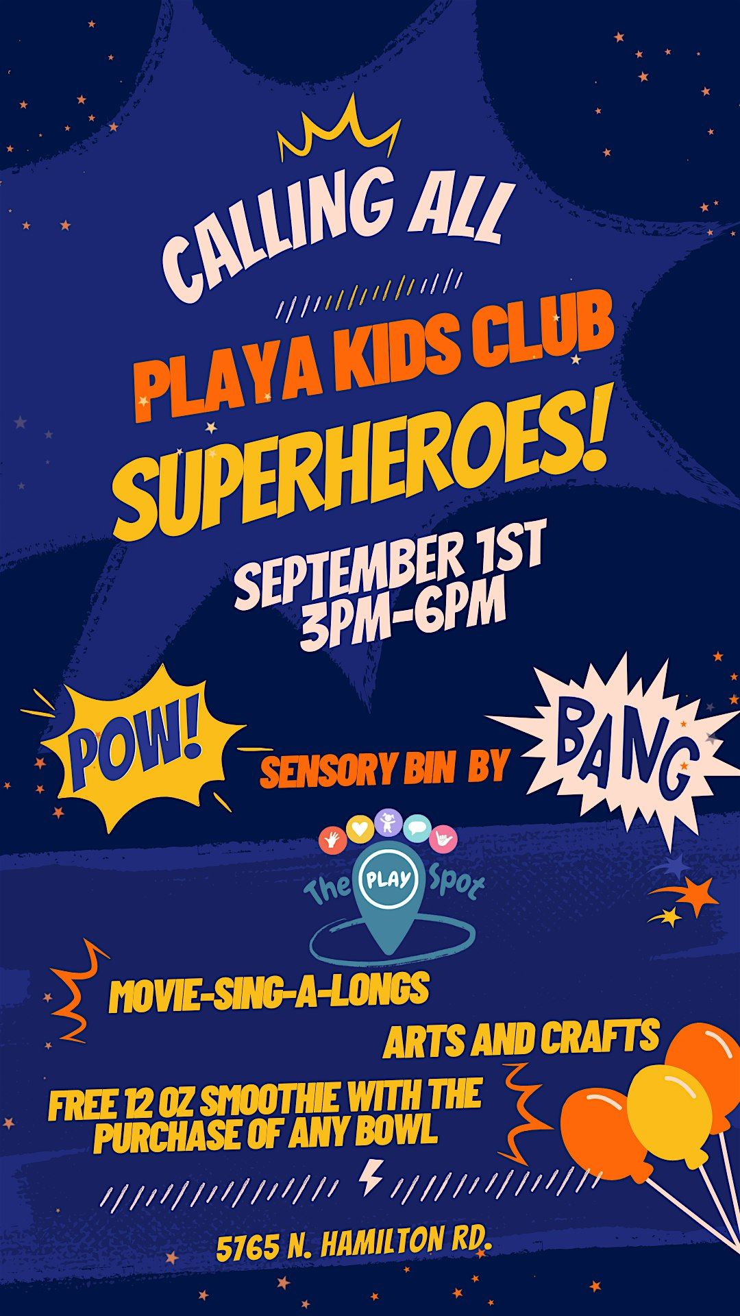 Playa Kids Club Superhero Party