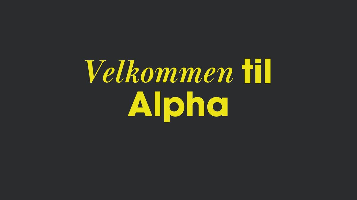 Alpha - Livets store sp\u00f8rsm\u00e5l